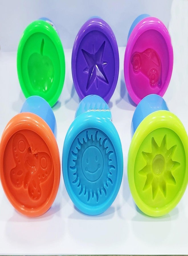 FRATELLI Play with Dough Fun with Dough Clay 5 Pcs, Modeling-Reusable Non-Toxic Air Dry Clay, DIY Craft Activity, BIS Approved (NEON+Classic - 12PC Total 900GRAMS Clay Set) - Image 2